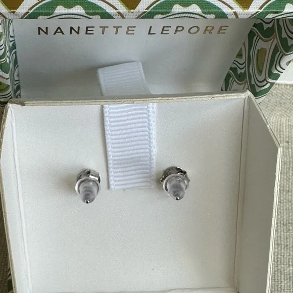 NANETTE LEPORE CZ Earrings Sterling Silver 925 - Picture 3 of 4
